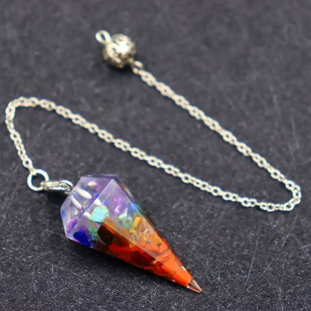 

7 Chakra Healing Crystals Pendulum for Dowsing Divination Quartz Natural Stone Pendulums Antique Reiki Pendant Pendulo Jewelry