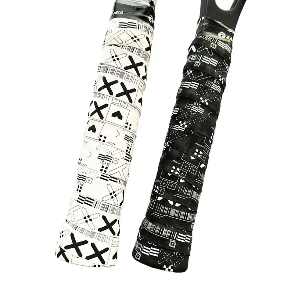 Racket Grips Black White Badminton Racket Overgrips Soft Matte Self-adhesive Non-Slip Grip Tape Shock Absorption Fishing Rod Over Grips