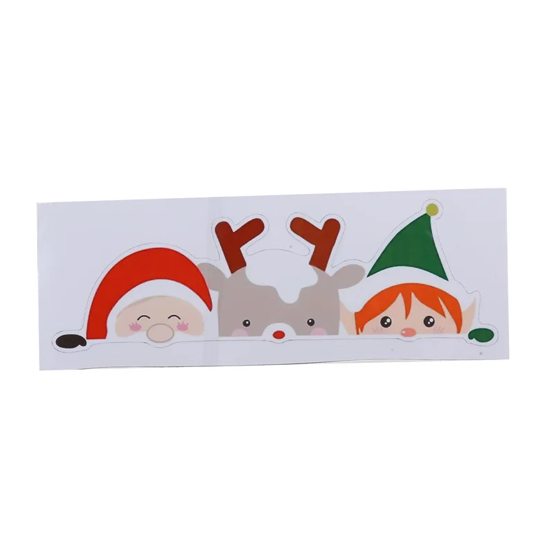 Christmas New Car Window Sticker, Decoration Side Window Bumper Sticker, Santa Claus Elk Car Glass Decoration Sticker
