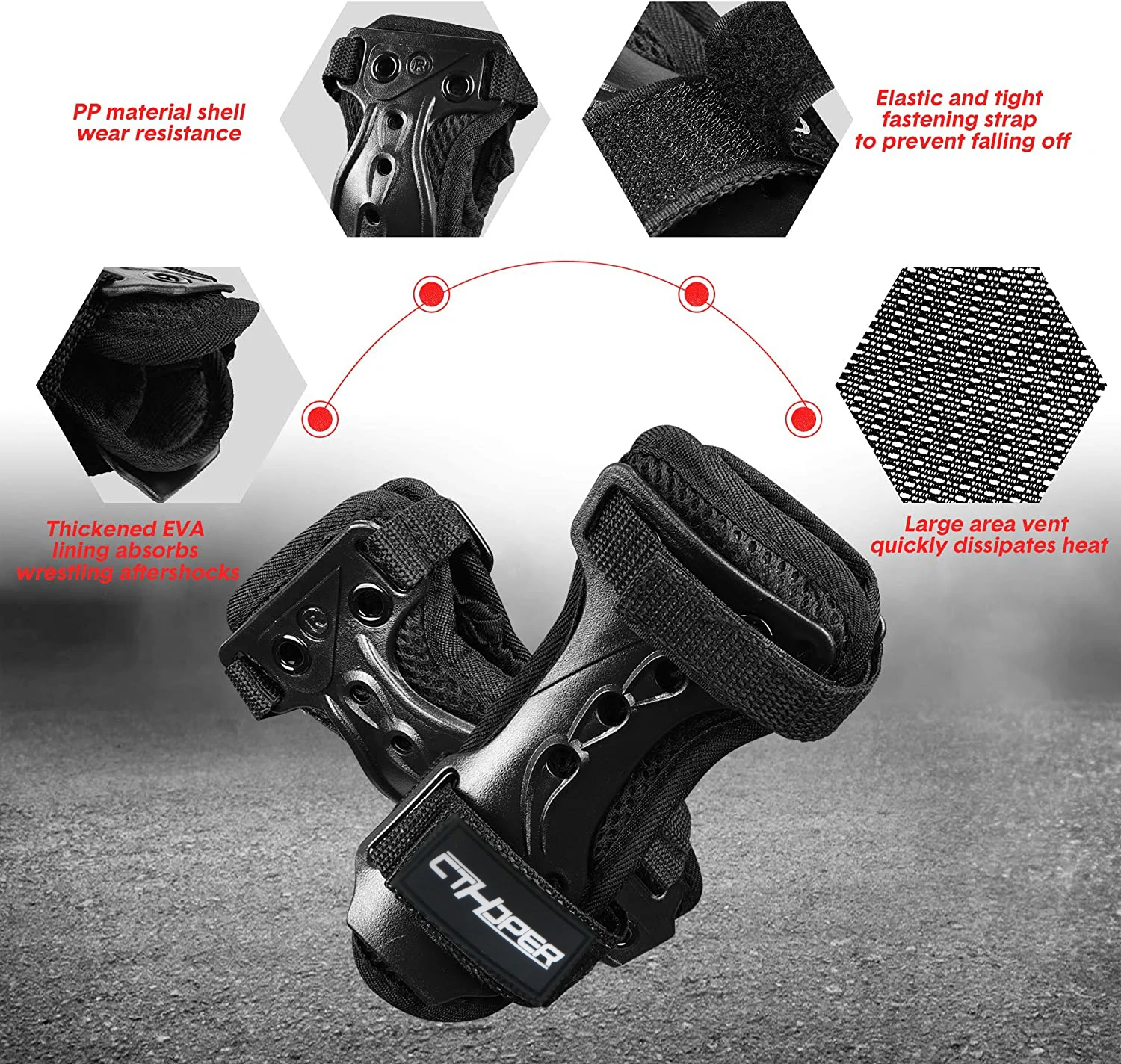 CTHOPER Skiing Wrist Guard Gloves for Snowboarding Skateboard cycling wrist guard