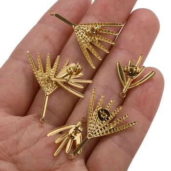Gold Firework Stud Earrings 1