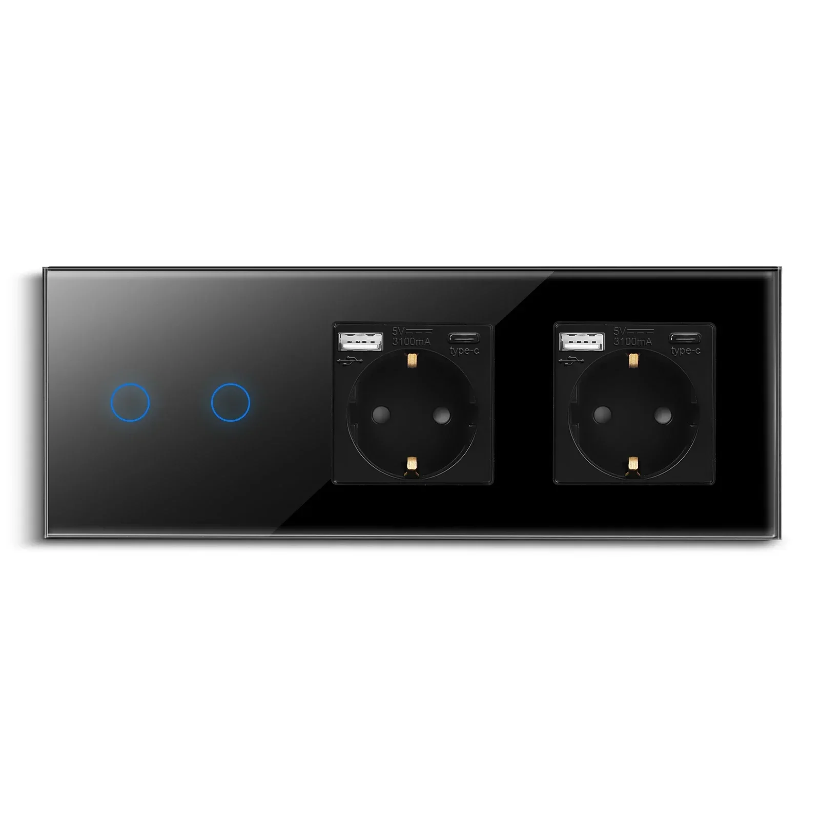 Switch 2gang 2USB