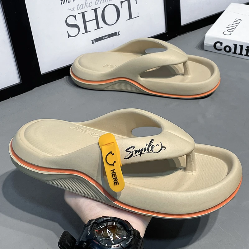 Fashion Men Slippers Flip Flops Indoor Outdoor Beach Sandals Soft Bottom Non-slip flip flops house shoes summer sandals beach shoes