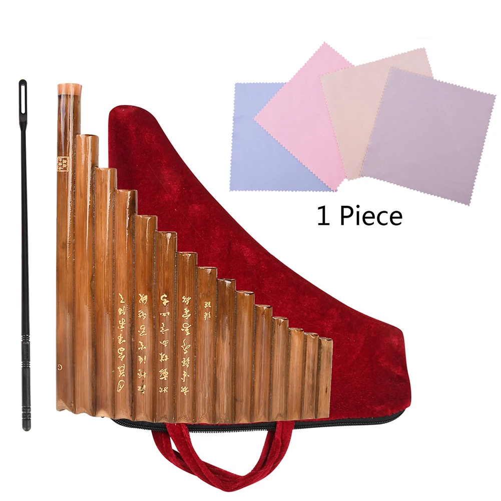 15 Pipe G Key Pan Flute Bamboo Panpipes Chinese Traditional Woodwind Instrument