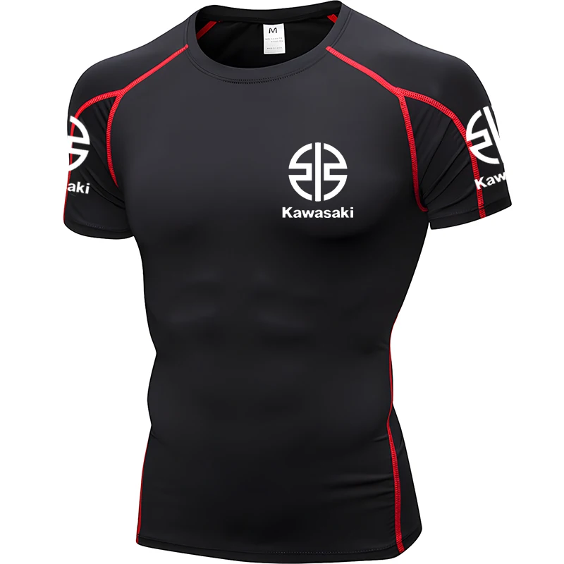 Camiseta de compresión elástica alta para equipo de motocicletas