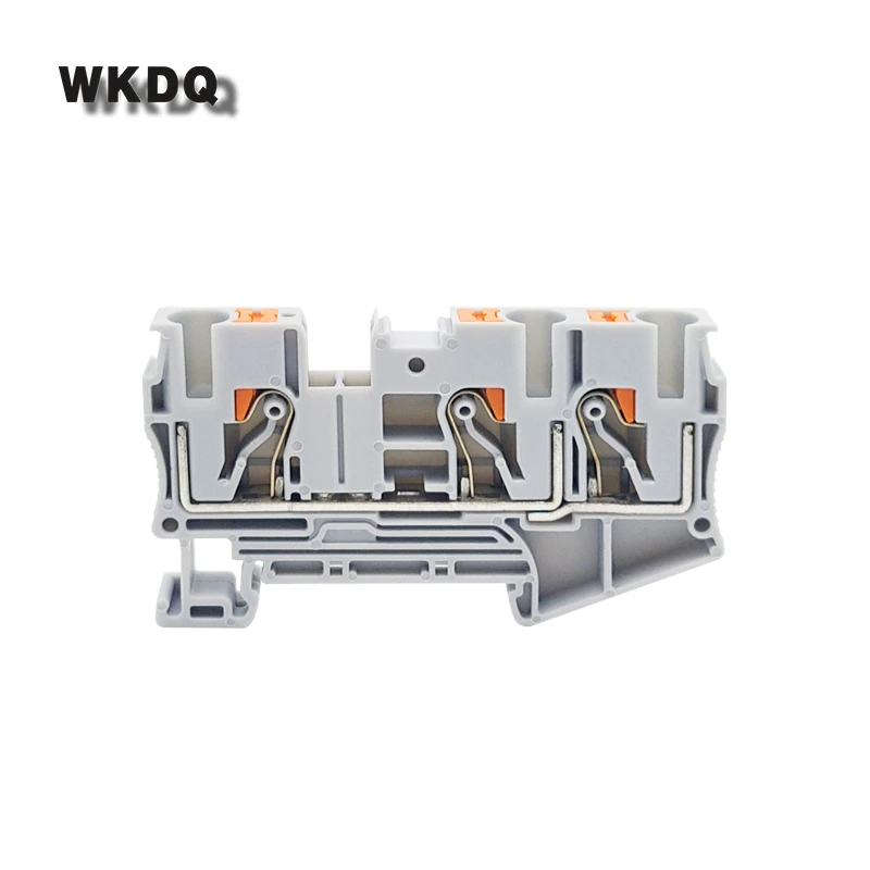 Blocos Terminais do Cabo Elétrico Empurram Dentro Alimentação-através Conectores do Trilho do Ruído Seção Transversal Pt6-tw Pt6-twin Pt6-tw mm 10 Peças
