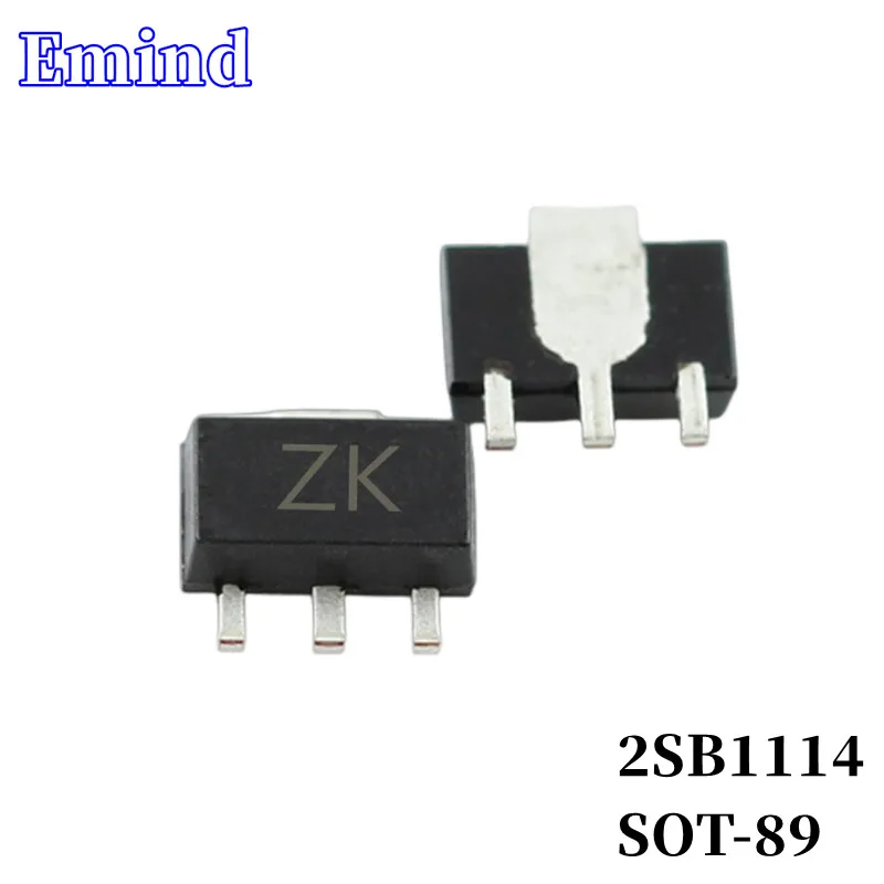 

200/500/1000/2000/3000Pcs 2SB1114 SMD Transistor SOT-89 Footprint ZK Silk Screen PNP 20V/2A Bipolar Amplifier Transistor