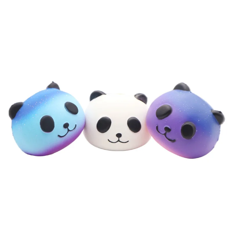 

1PC Anime Cute Antistress Starry Sky Panda Ball PU Slow Rebound Simulation Cartoon Animal Educational Decompression Kids Toys