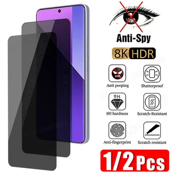 Verre de protection anti-espion pour Redmi, verre de confidentialité pour Redmi Note 12, 11, 10, 9, 8 Pro Plus, 5G, 11S, 10S, 9S, 7, 10, 9, 9A, 9C, 10C, 1PC, 2PC