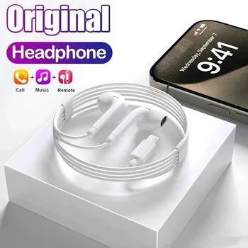 Cuffie Originali per Apple iPhone 15 14 11 12 13 Pro Max, Auricolari XR X XS 8 Plus, Cuffie Bluetooth Cablate, Accessori per Auricolari