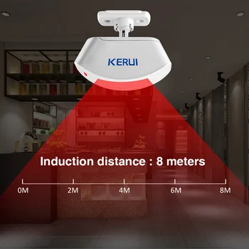 KERUI P817 Wireless PIR Infrared Curtain Motion Detector Sensor Burglar Alarm System Detector for W181 W202 W204 KERUI Alarm 1