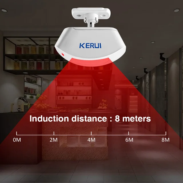 KERUI P817 Wireless PIR Infrared Curtain Motion Detector Sensor Burglar Alarm System Detector for W181 W202 W204 KERUI Alarm 1