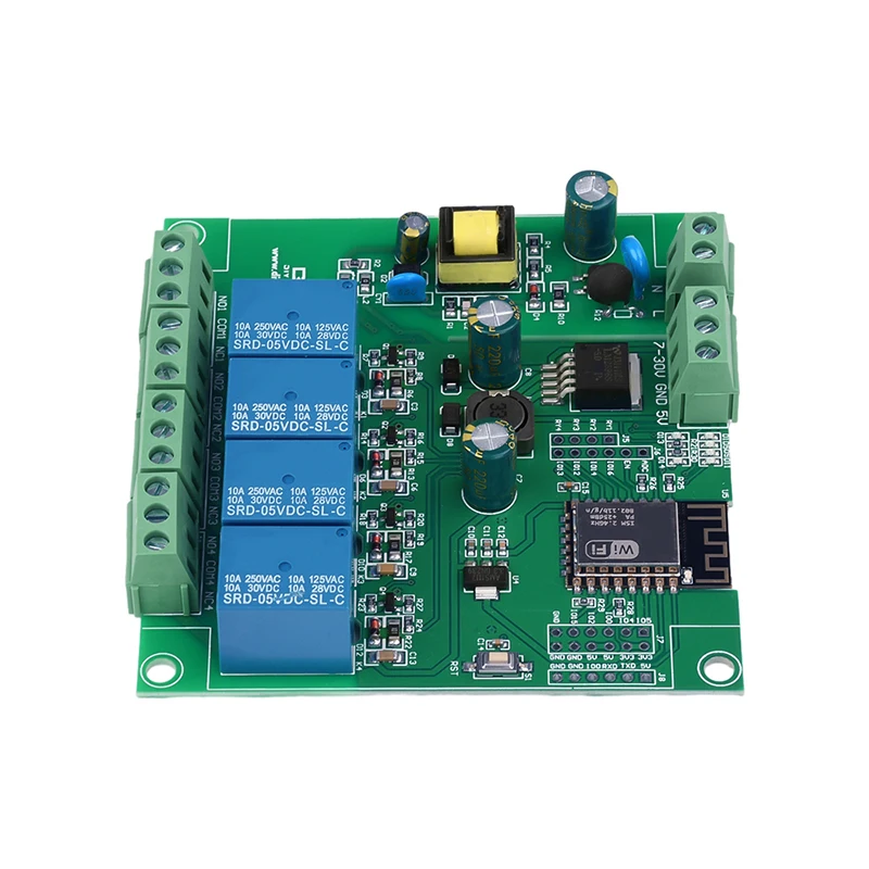 รูปสินค้า โมดูลรีเลย์ WiFi 4 ช่อง ESP8266 ควบคุมไฟฟ้าไร้สาย