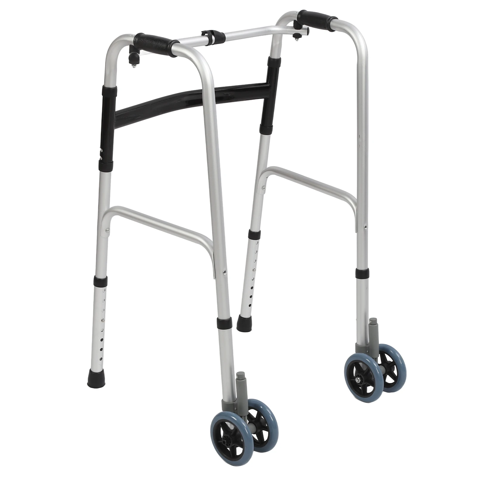 1 pair Walker Wheels Walker Wheels Adjustable Height Replacement Walker Feet Caster with Brake Wheel for Seniors Disabled People 4