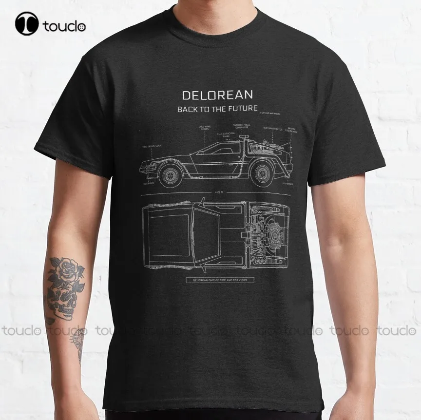 Delorean Time Machine - Back To The Future Classic T-Shirt Mens Gym Shirts Regalo Di Natale Xs-5Xl Regalo Personalizzato Xs-5Xl Nuovo Popolare