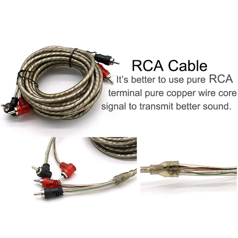 Power Cable 4.5m Amplifier Wiring 60Amp Fuse Holder Set Car Audio Wire Copper Clad Aluminum audio speaker cable audio speaker wiring kit car wire cable adapter audio cable electrical wire cable electronic wire cable car amplifier wiring kit