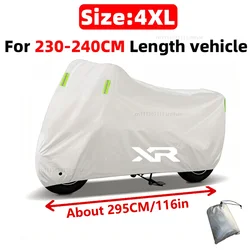 Waterproof Heavy Duty Outdoor Motorcycle Cover - All - Weather Rain, Dust, and Sun Protector (4XL)
