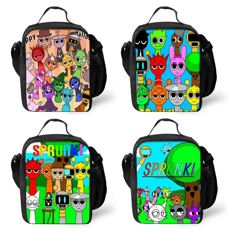 Lunch Bag Sprunki Insulated Thermal Bag Lunch Container Leakproof Tote Box Food Storage Bags for Boy Girls Best Gift lunch bag