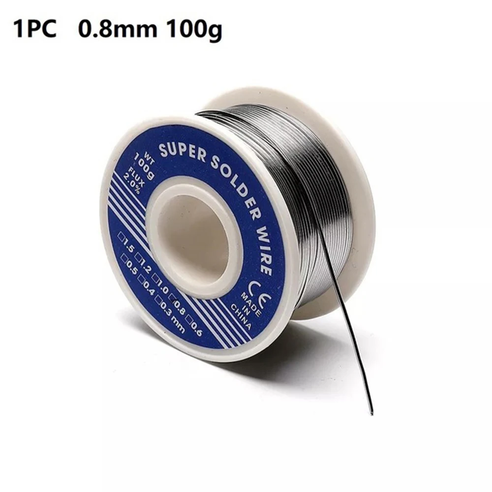 Soldering Tin Wire 100g Tin Wire Lead Solder Wire Diameter 0.8mm Rosin Flux-cored Smoke Less Cleaning-free Welding