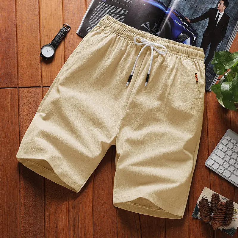 Legible 2022 Summer Mens Casual Shorts Cotton Male Short homme Brand Clothing Solid Men's Shorts 5XL casual shorts Casual Shorts