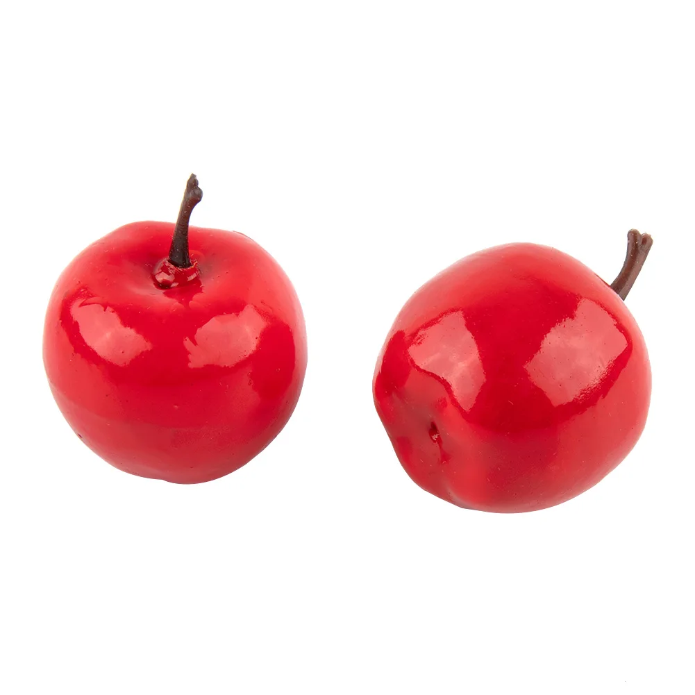 20pcs Rot/Grün Mini Künstliche Apple Gefälschte Obst Simulation Lebensechte Ornament Dekor Home Küche Party Weihnachten Dekoration – Detail 9