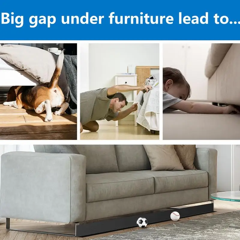 Toy Blockers For Furniture Under Couch Blocker Adjustable Bumper Stop Things From Going Under Sofa Furniture Bed For Pets Kids toy blocker