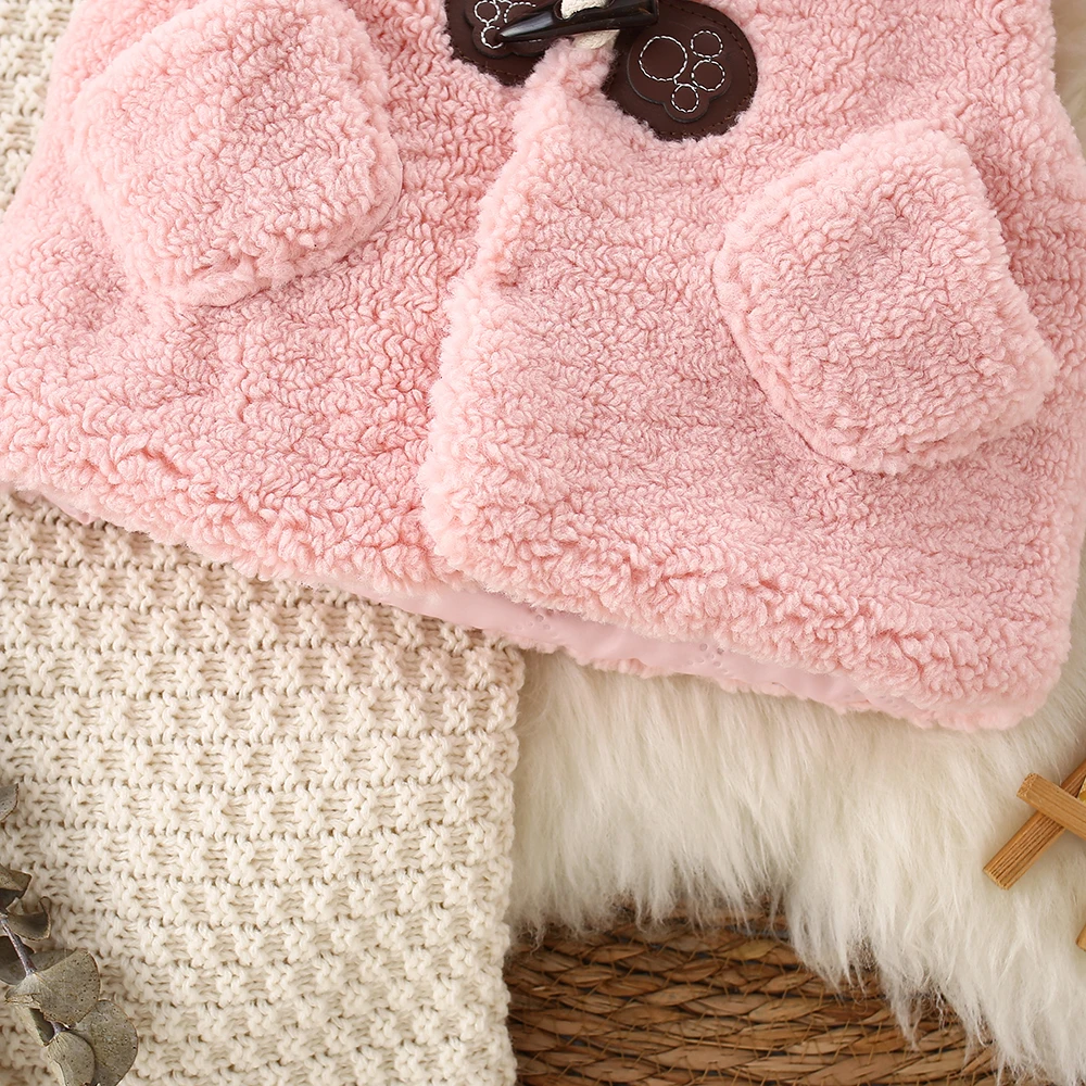 Kinderkleidung Herbst und Winter Lamm-Cartoon Mädchen-Top-Weste Niedliche Lässige Warme Baby-Weste Jacke ﻿ – Detail 9