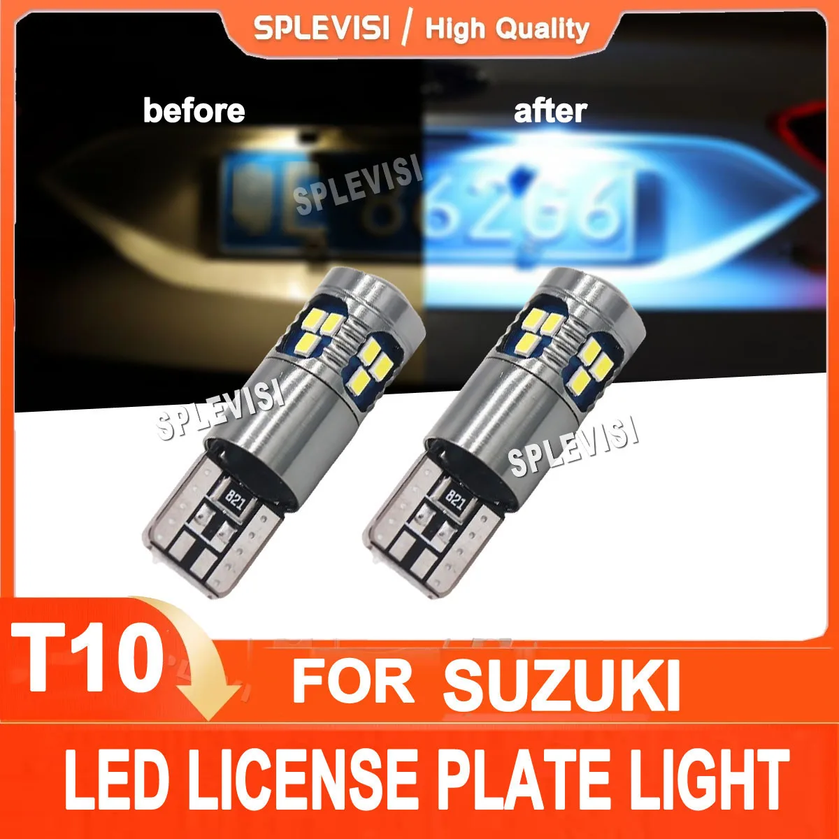 

2x T10 LED License Plate Light Bulbs Relace Kit Ice blue yelow green For Suzuki SX4 Alto Jimny Grand Vitara Swift Ignis 1 2 3