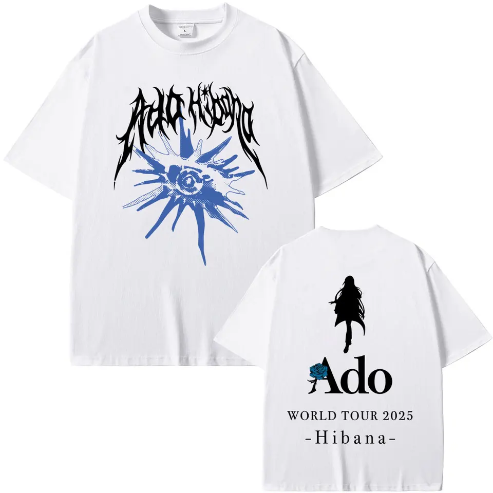 Ado World Tour 2025 Hibana T-shirt Summer Men Women Fashion