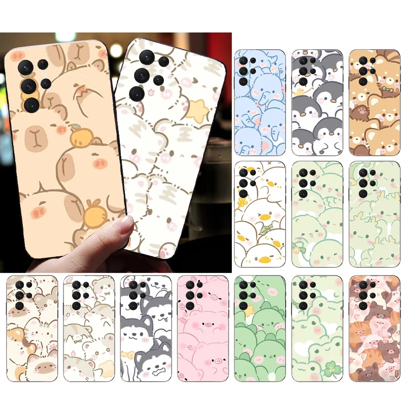 

Cute bay Animal Dog Fro Pig Phone Case For Samsung S23 S22 S21 S20 Ultra S20 S22 S21 S10E S21 S20 FE S10 Plus