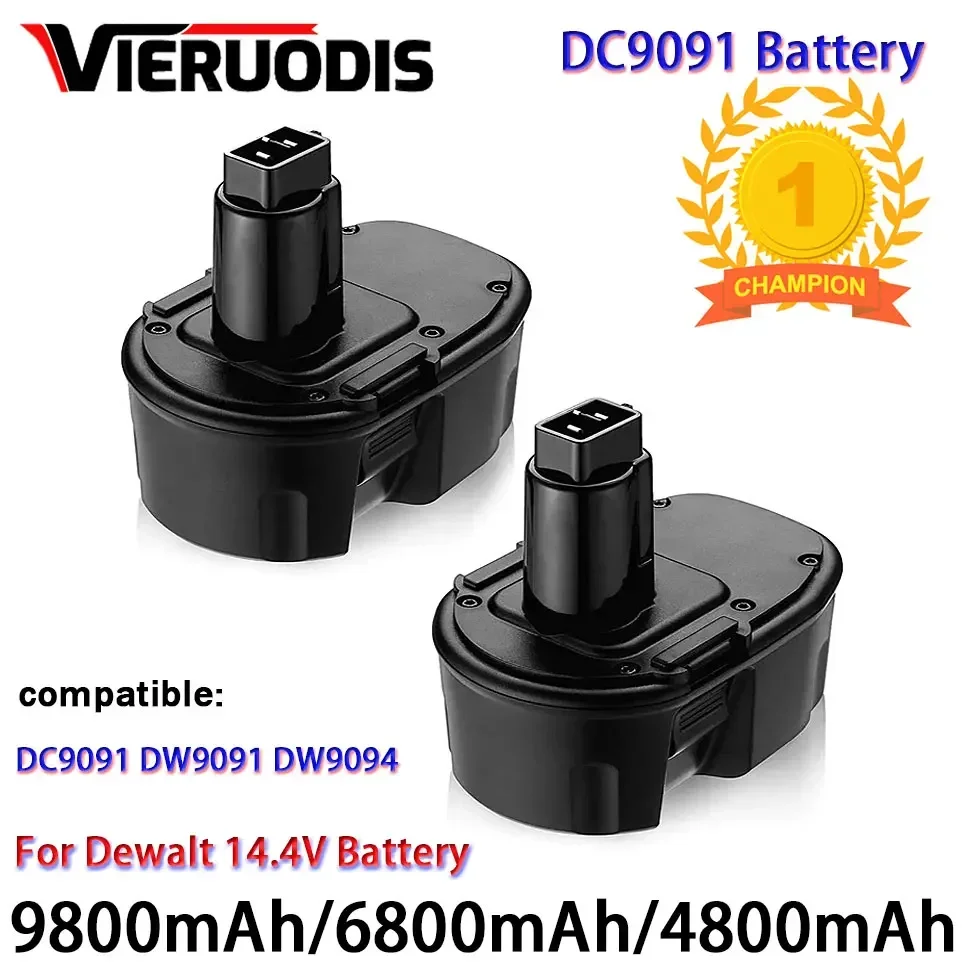 for Dewalt 6800mAh 14.4V Ni-MH Replacement Battery 14.4V XRP DC9091 DC9094  DW9091 DE9091 DE9092 14.4 Volt Cordless Power Tools - AliExpress
