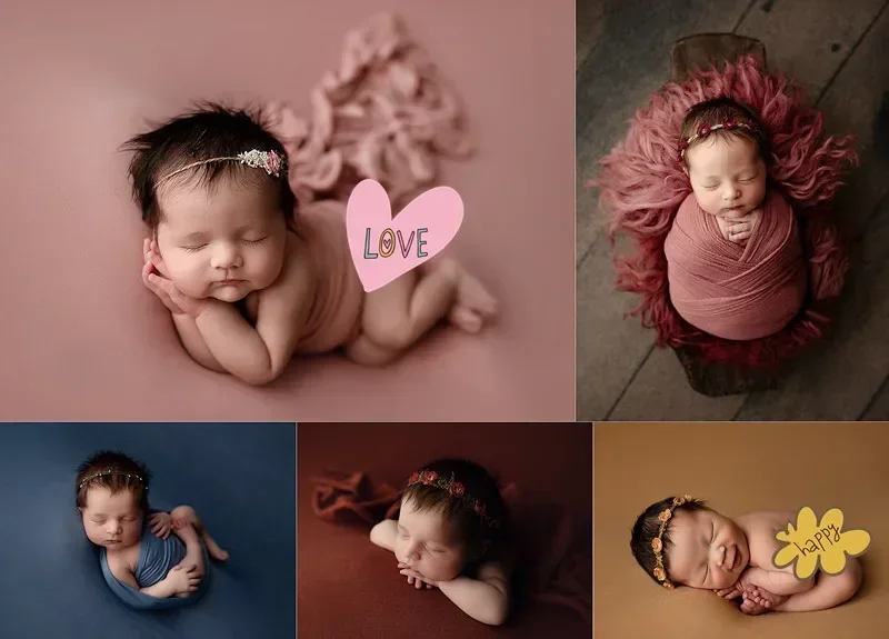 Baby Photography Props 40/150*170cm Newborn Photography Stretchable Backdrop Solid Backdround Fabrics Shoot Studio Accessories