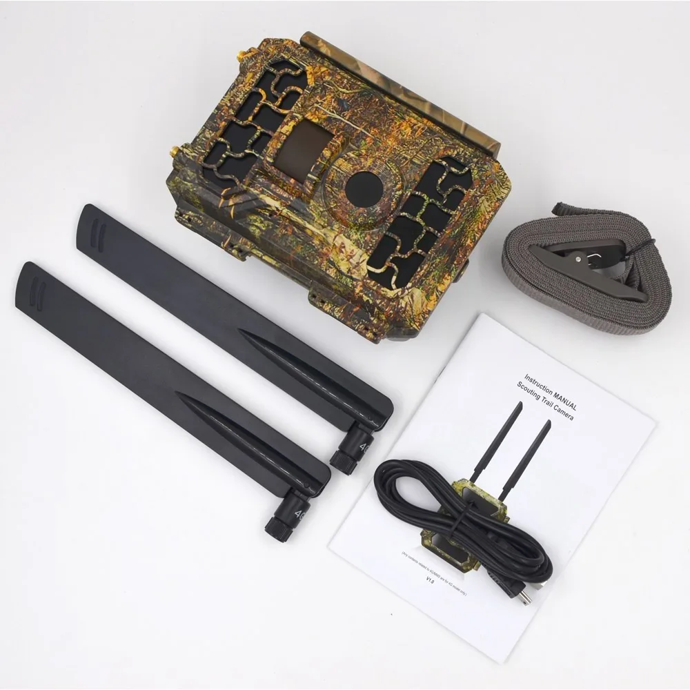 4G MMS/GPRS Wildlife Trail Camera Outdoor Wild Hunting Camera HD 1080P Wireless APP Remote Control Monitoring Cameras