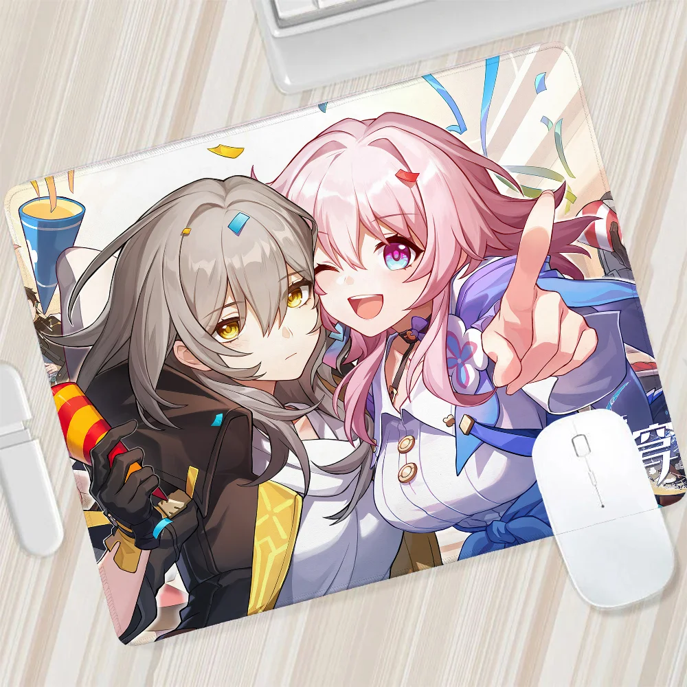 1pc-Honkai Star Rail Floor Mat Small LockEdge Mouse Pad For Gamers Computer Desk Pad Rectangular Anti-slip Rubber 5