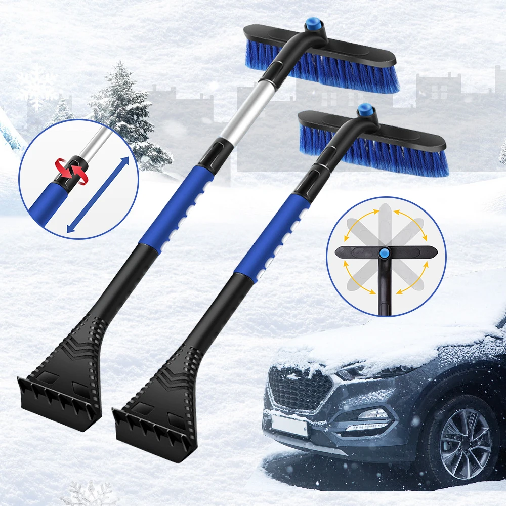 3 EN 1 Brosse à neige Voiture mousse extensible avec Raclette Grattoir à  Glace Pelle à