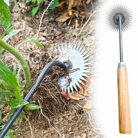 Multifunction Weeding Artifact Uprooting Garden Weeding Tool Lightweight Sunflower Hoe with Wooden Handle for Lawn Care 1