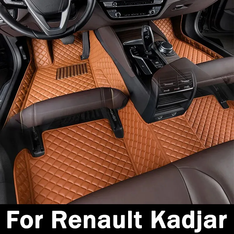 

Напольные коврики для Renault Kadjar 2019 2018 2017 2016 2015, коврики для интерьера, кожаные декоративные детали для стайлинга, автомобильные аксессуары