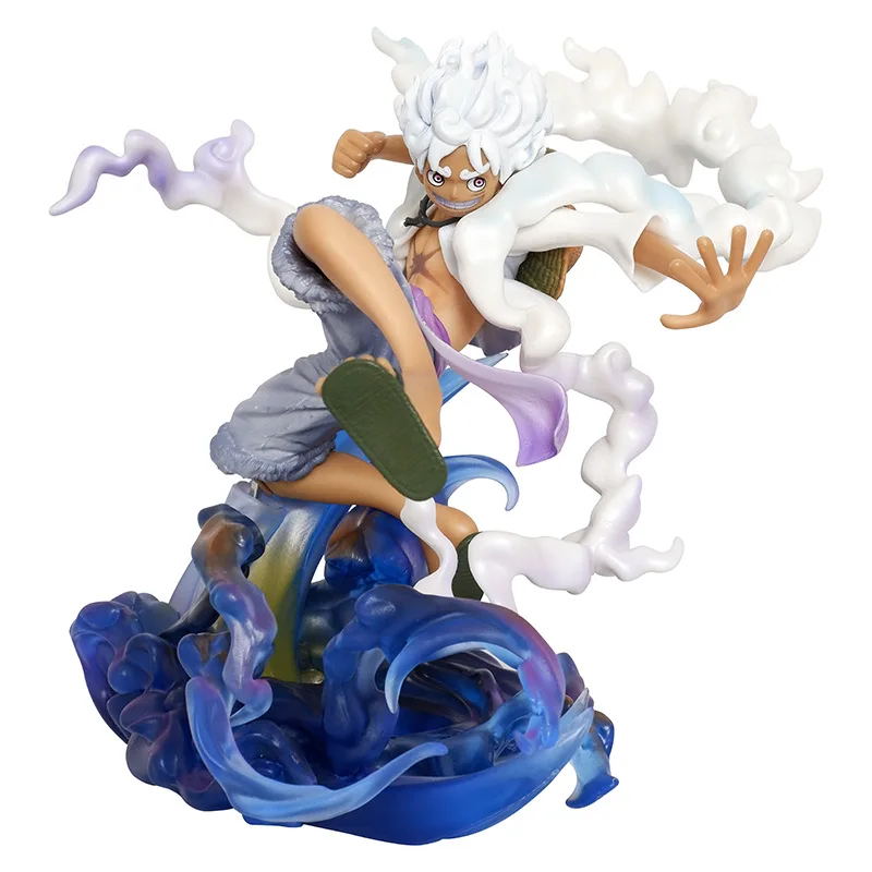 thumbnail image 1 of Anime One Piece Monkey D Luffy Gear 5 Fifth Nika Form Ver. PVC Action Figure Battle Statue Collection Model Kids Toys Doll Gifts, 1 of 4