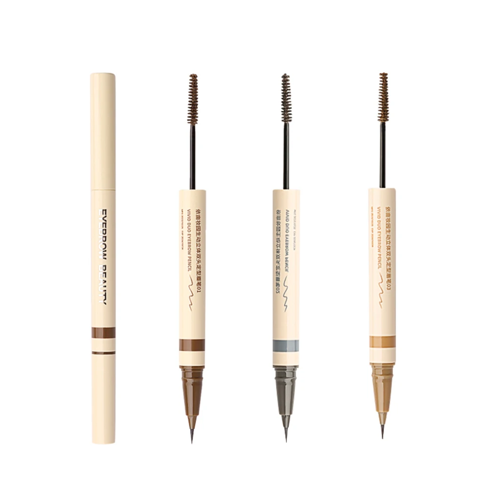 

2 in 1 Double Ended Eyebrow Dye Cream Eyebrow Pencil Professional Cosmetics Makeup For Women Waterproof Sweat-proof Long Lasting
