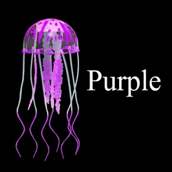 Vibrant Silicone Glowing Jellyfish Aquarium Decor Ornament (Purple  Jellyfish)
