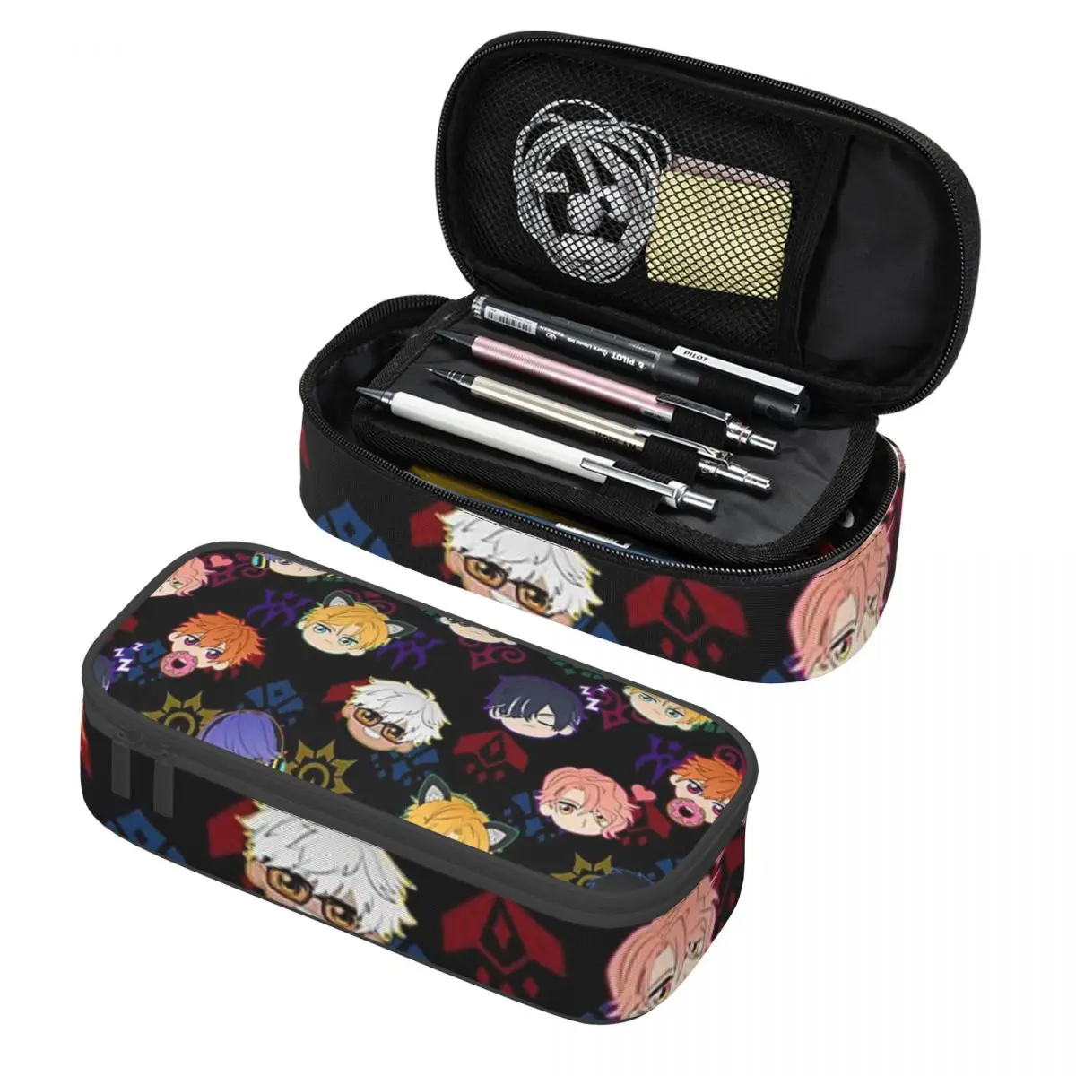 Obey Me-Demon Brothers Pencil Cases Large Capacity Pen Bags Pen Box Pencil Pouch For Boys Girls Students Stationery School
