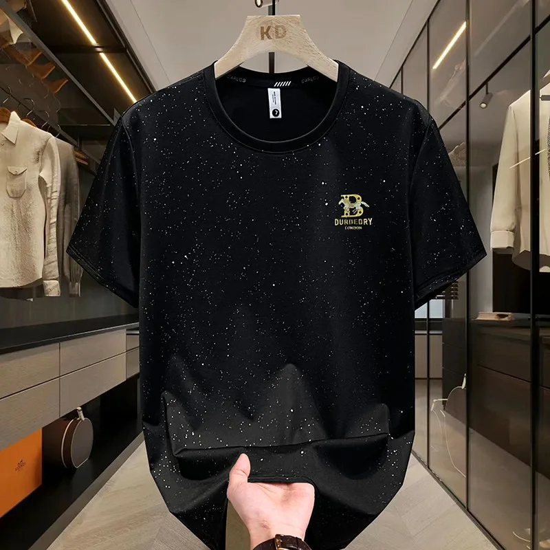 

Летние блестящие футболки со звездами, мужские повседневные футболки с круглым вырезом, дышащие быстросохнущие женские футболки в уличном стиле