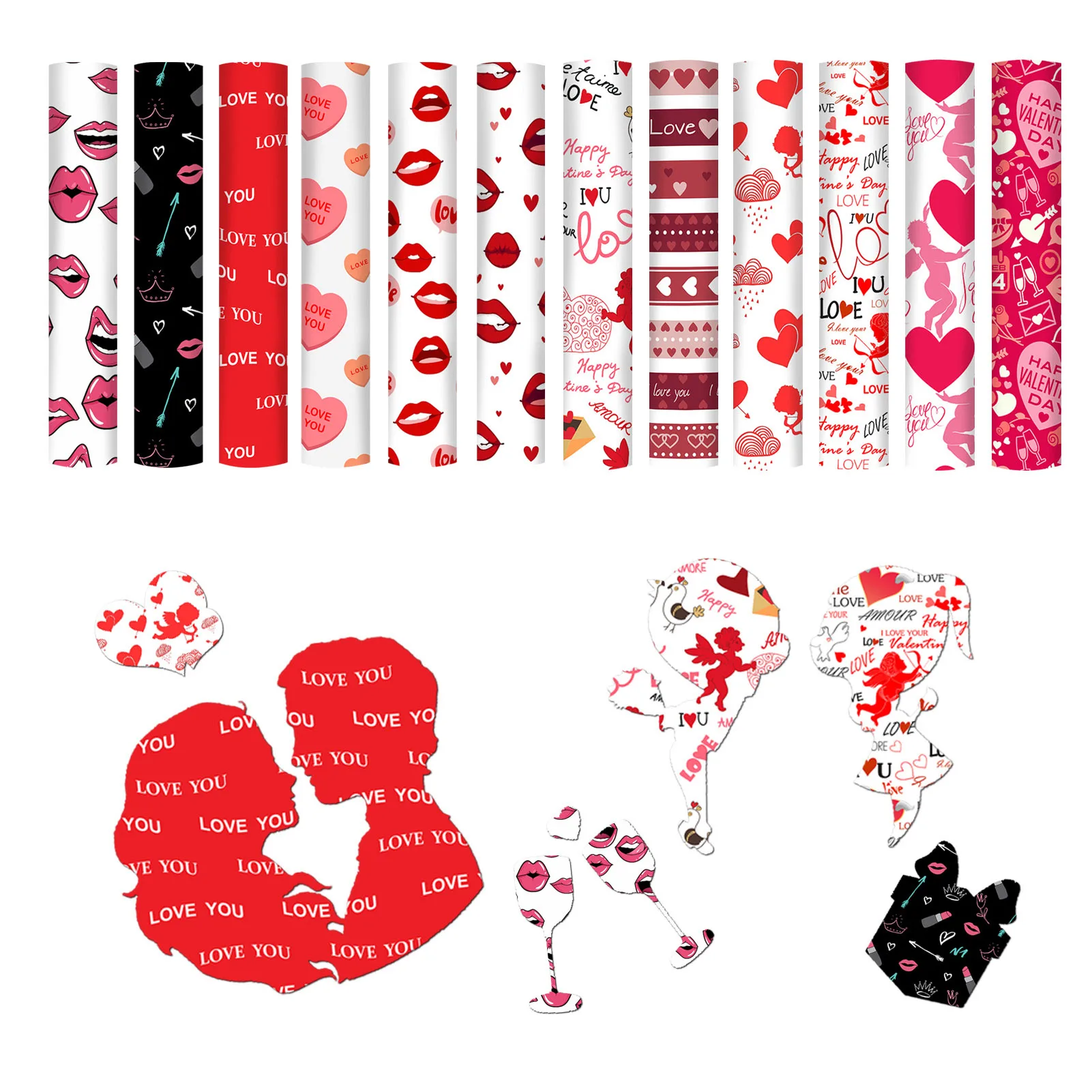 Valentines Multi-Color Heat Transfer Vinyl Sheets
