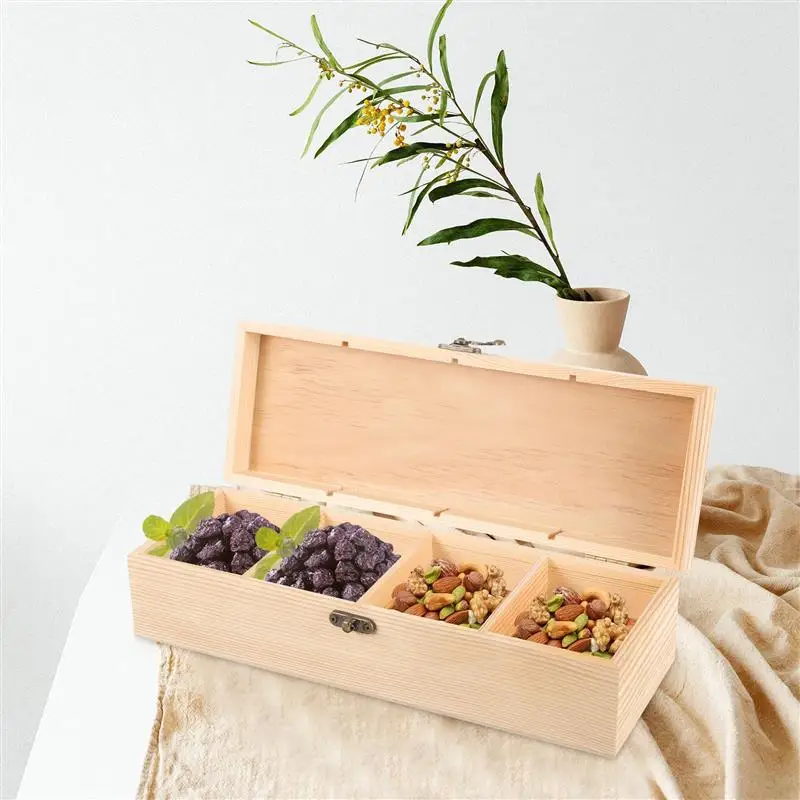 Wooden Tea Bags Box Iplusmile 4 Compartments Tea Bag Holder Packet Storage Organizer Coffee Bag Kitchen Tools tea tin box,tea canister