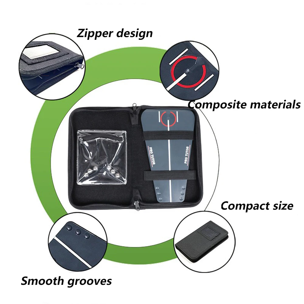 Description Picture 6 of itemGolf Putting Tutor Trainer Golf Putting Training Aids Portable Multifunctional Indoor Practice Putter Guided Exercise Board
