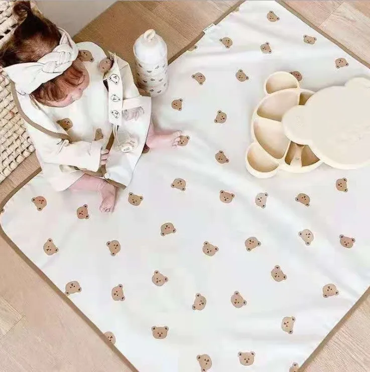 Reusable Baby Diaper Mat Soft PU Waterproof Leak Proof Changing Pad