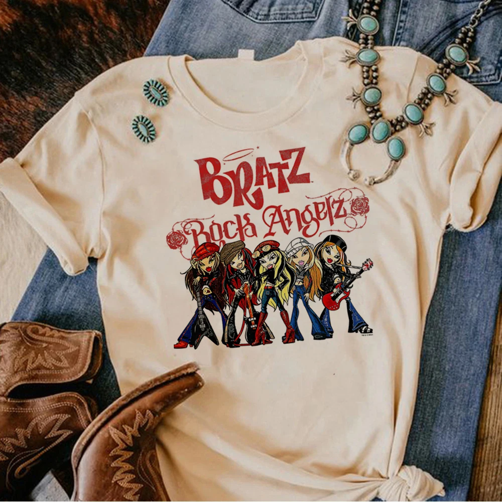 

Bratz t shirt women comic streetwear Japanese t shirt female comic designer 2000s clothes