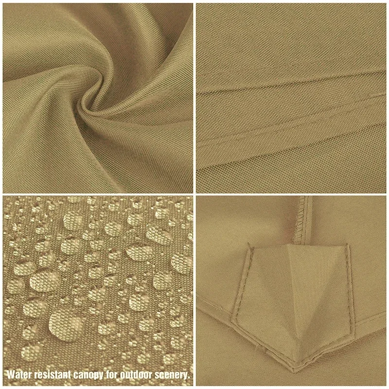 Replaceable Parasol Top Cloth Garden Patio Canopy Parasol Cover Shade Rainproof Banana Umbrella Cloth 2/2.3/2.5/2.7/3/3.5m 2