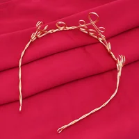 Simple Crown Circlet Style Bridal Tiara Wedding Hair Accessories for Girls Women (Golden) women tiara 2