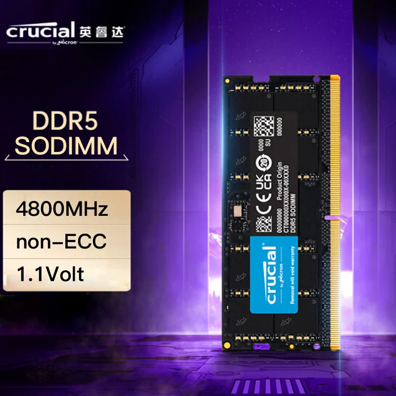 Crucial RAM 16GB DDR5 5600MHz 4800mhZ Laptop Memory Laptop Memory Module Laptop Ram Memory Notebook Ram Memory